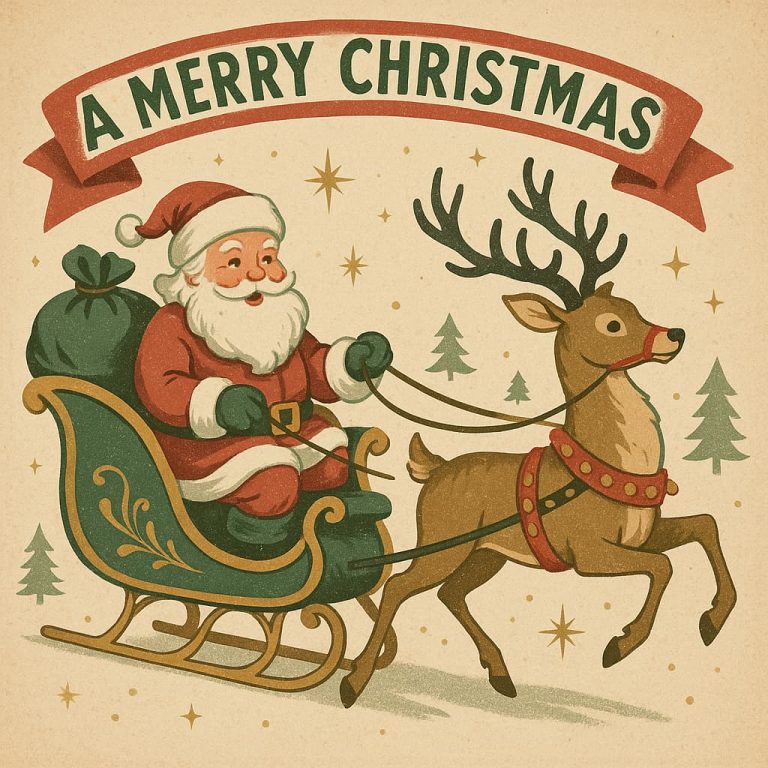 Santa Sleigh Card